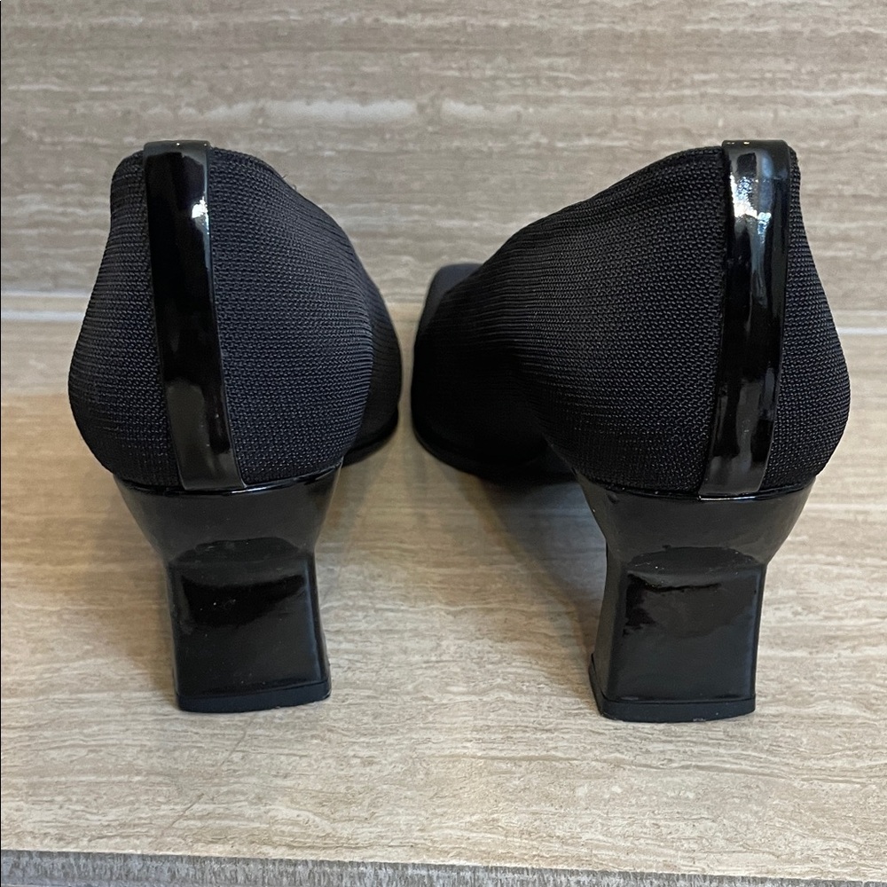 Stuart Weitzman Sz 10 AAAA Vintage Black Square-Toe Classic Pumps - Picture 8 of 15
